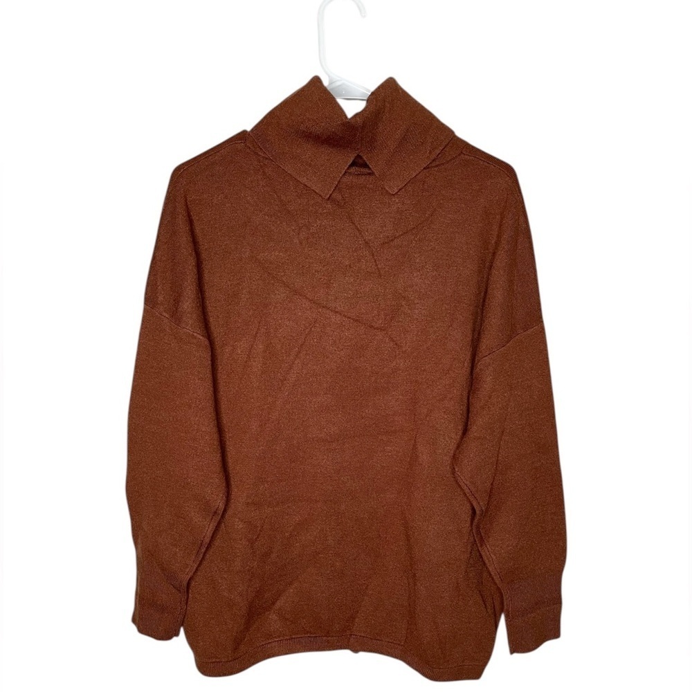 Varley Cavendish Rollneck Knit Sweater Women's Size Medium in Tortoise Shell - Picture 5 of 15
